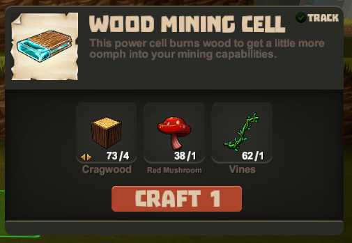 Wood mining cell