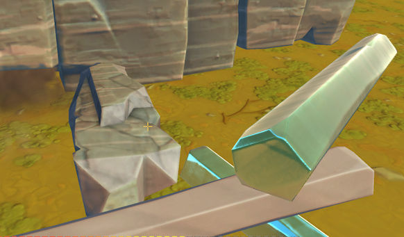 Metal and stone rods obtained from rocks