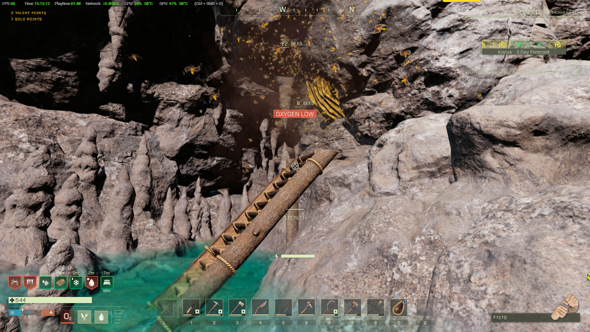 Beehive and swarm