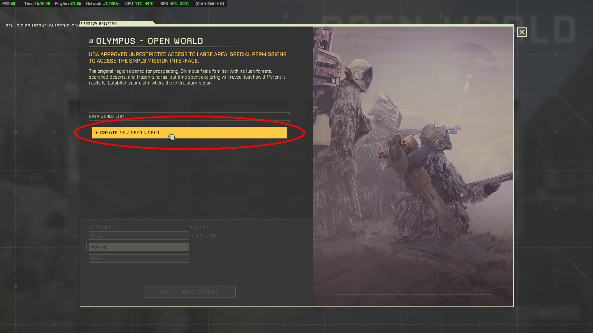 Create an open world