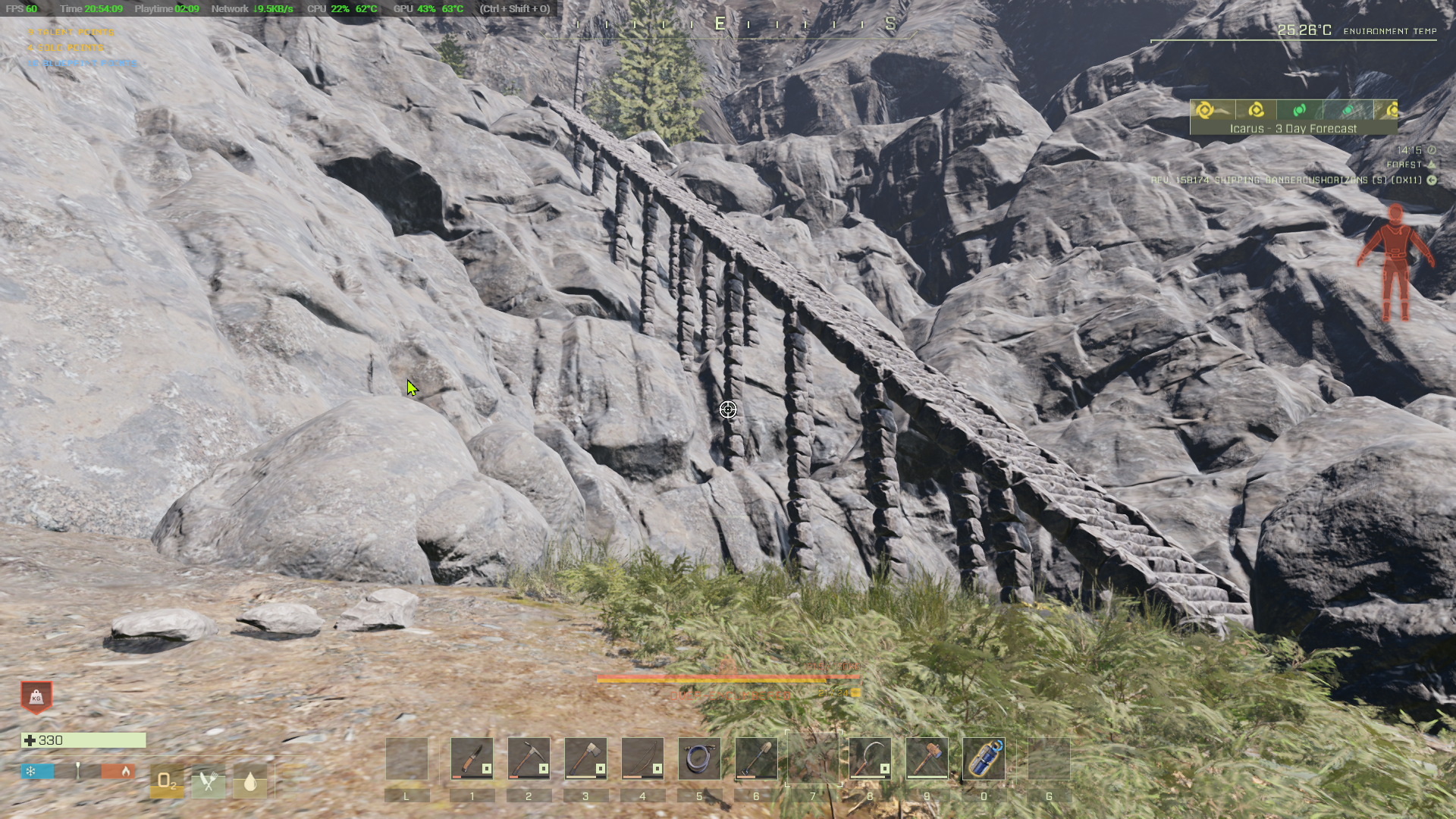 Finished overlook exit onto the open plateau