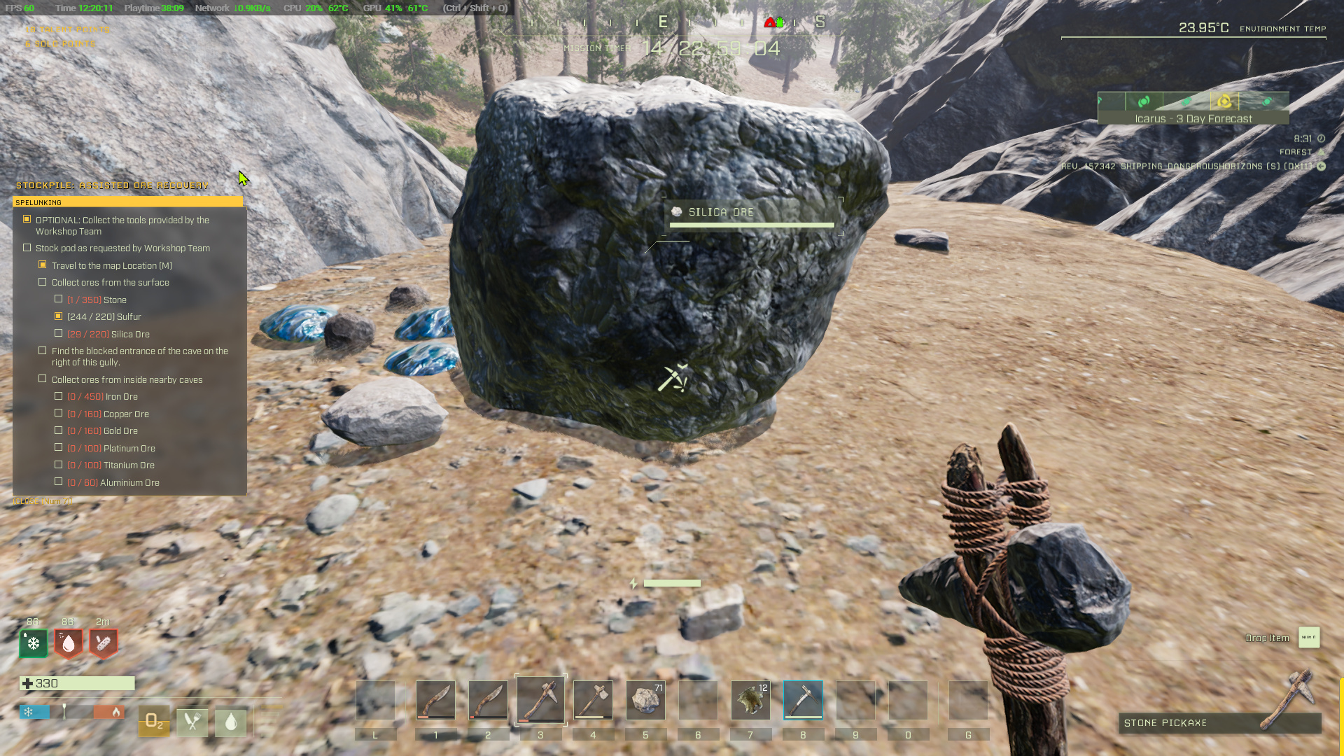 Silica ore