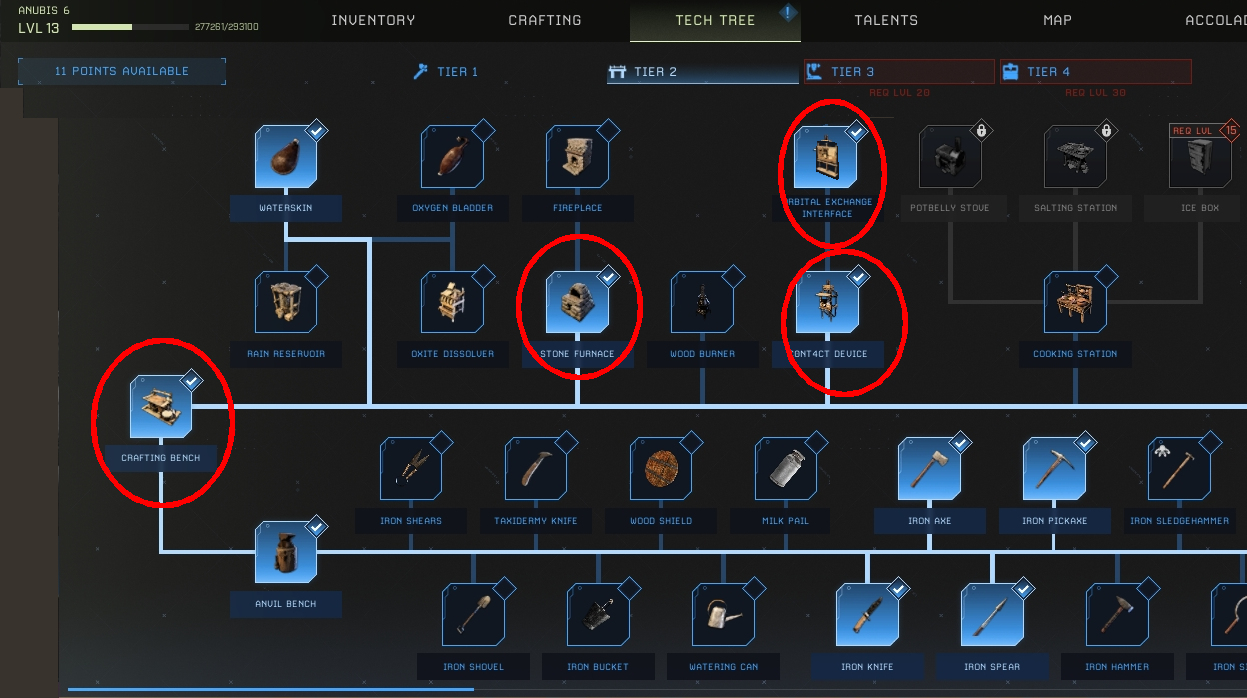 Tech Tier 2 Tree (part)