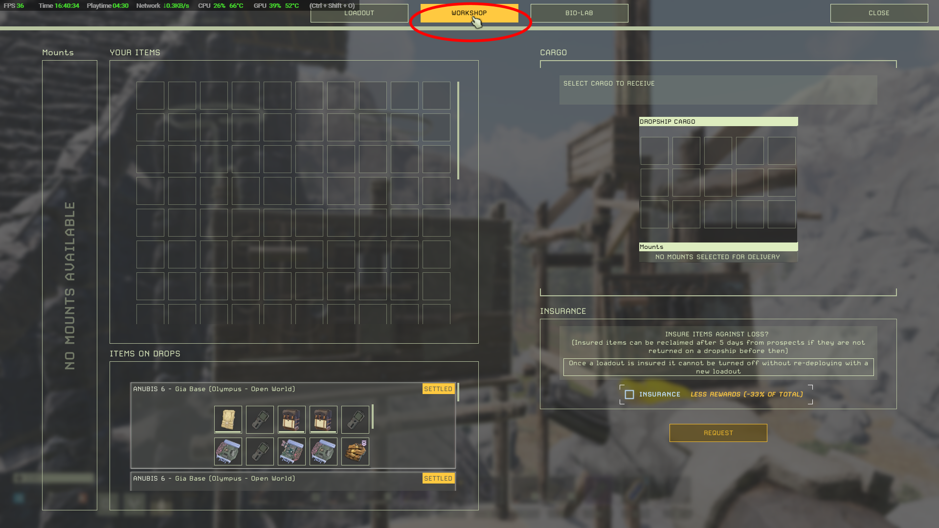 Select 'Workshop'