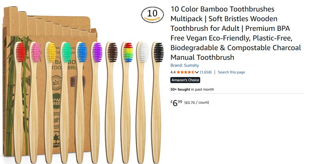 Bamboo toothbrushes